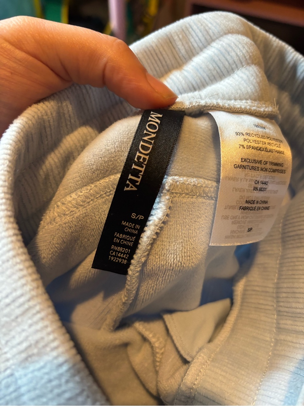 The Warm Stretch Corduroy Pant - Baby Blue - small - Picture 3 of 3